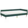 vidaXL Hoekbedframe met Matras met matras 2 pcs Groen Stof