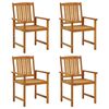 vidaXL Tuinstoelen 4 st massief acaciahout
