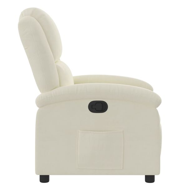 vidaXL Relaxfauteuil Cr&egrave;me Fluweel