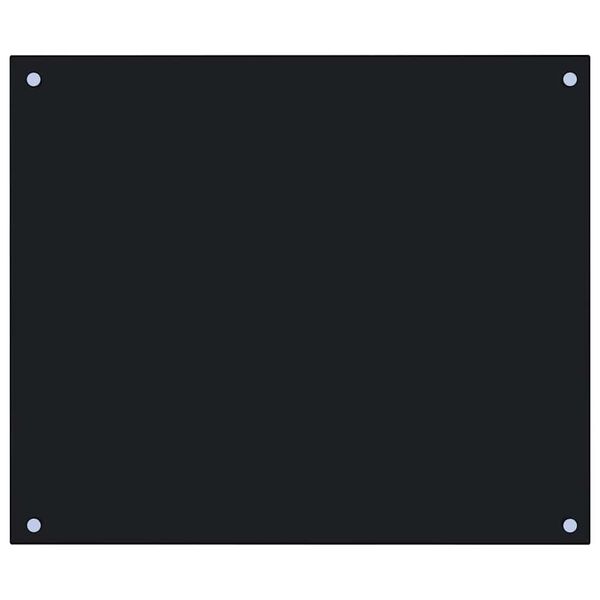 vidaXL Spatschermen keuken 2 st 70x60 cm gehard glas zwart