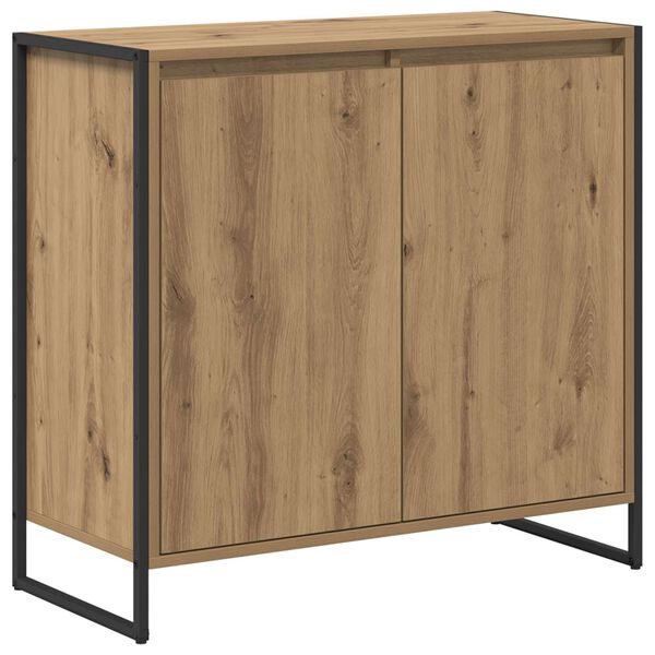 vidaXL Bijzetkast Ambachtelijk eiken 79 x 36 x 75 cm Bewerkt hout