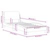 vidaXL Bedframe "Dover" kunstleer grijs 90x200 cm