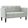 vidaXL Loveseat bank lichtgrijs 111 cm fluweel