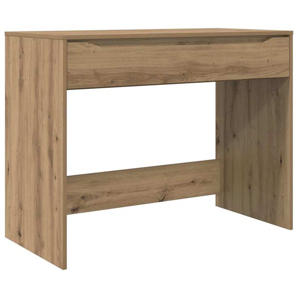 vidaXL Bureau met lade Artisan Eiken 100 x 50 x 78 cm Bewerkt hout