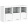 vidaXL Dressoir met LED-verlichting 123x37x67 cm wit