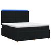 vidaXL LED Boxspring Bed met Matras Zwart 180 x 200 cm Stof