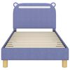 vidaXL Bedframe voor kinderen met hoofdbord Jeans Blauw 80 x 160 cm