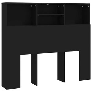 vidaXL Hoofdbordkast 120x19x103,5 cm zwart