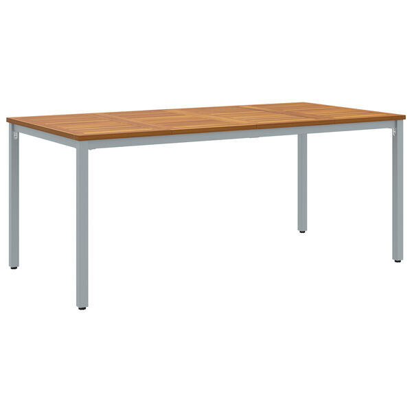 vidaXL Buiten Tafel Natuurlijk en Grijs 180 x 90 x 75 cm