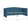 vidaXL Slaapbank met matras en USB fluweel blauw 90x200 cm
