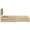 vidaXL Bedframe met hoofdeinde Sonoma Eiken 75 x 190 cm Bewerkt hout