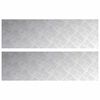 vidaXL Trapmatten 2 st 100 x 30 cm Zilver Aluminium Rechthoekig