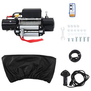 vidaXL Elektrische lier PVC Zwart