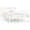 vidaXL Bedframe massief grenenhout wit 150x200 cm