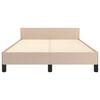 vidaXL Bedframe zonder matras 120x190 cm kunstleer cappuccinokleurig