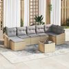 vidaXL Tuin Sofa Set met kussen 8 pcs Beige en Licht Grijs poly rattan