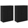 vidaXL Wandkast 2 st Zwart Eiken 69,5 x 34 x 90 cm Bewerkt hout