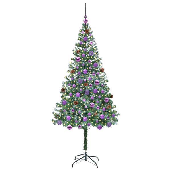 vidaXL Kunstkerstboom met 300 LED Groen 180 cm PVC en Staal