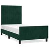 vidaXL Bedframe zonder matras 80x200 cm fluweel donkergroen