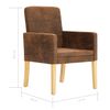 vidaXL Eetkamerstoelen 2 st kunstsu&egrave;de bruin