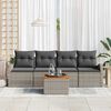 vidaXL Tuin Sofa Set 5 pcs Grijs