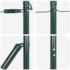 vidaXL Hekpalen 7 pcs Groen Ø32mm 130 cm Gegalvaniseerd staal