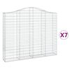 vidaXL Schanskorven 7 st gewelfd 200x30x160/180 cm ijzer