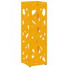 vidaXL Regen paraplu standaard Mosterdgeel 15,5 x 15,5 x 49 cm Staal