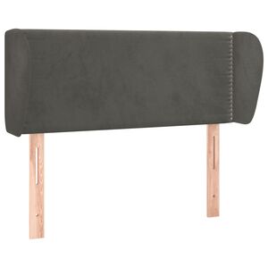 vidaXL Hoofdbord met randen 93x23x78/88 cm fluweel donkergrijs