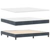 vidaXL Boxspringbed met matras Donkergrijs 200 x 200 cm Fluweel