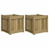 vidaXL Plantenbakken 2 st cm ge&iuml;mpregneerd hout