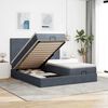 vidaXL Ottoman bed met matrassen 160x200cm fluweel donkergrijs