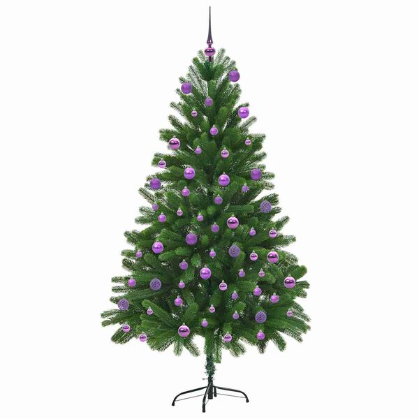 vidaXL Kerstboom met 300 LED met standaard Groen 180 cm PE