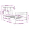 vidaXL Bed met boekenkast zonder matras massief grenenhout 100x200 cm