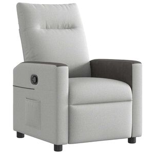vidaXL Fauteuil verstelbaar stof wolk grijs