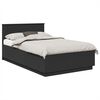 vidaXL Bedframe met hoofdeinde Zwart 135 x 190 cm Bewerkt hout