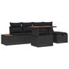 vidaXL Tuin Sofa Set 6 pcs Zwart poly rattan