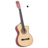vidaXL Gitaar cutaway met 6 snaren western akoestisch 38" lindenhout