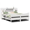 vidaXL Bedframe zonder matras massief grenenhout wit 180x200 cm