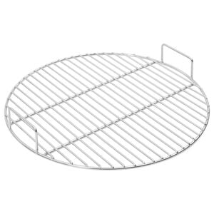 vidaXL Barbecuerooster met handgrepen rond &Oslash;44,5 cm 304 roestvrijstaal