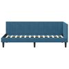 vidaXL Hoekbedframe met hoofdeinde Blauw 80 cm x 200 cm Fluweel