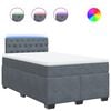vidaXL Boxspring met matras fluweel donkergrijs 120x200 cm