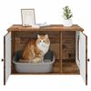 vidaXL Kattenhuis Oudhout 85 x 55 x 50 cm Bewerkt hout
