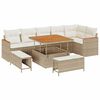 vidaXL Tuinbankenset 9 pcs Beige poly rattan