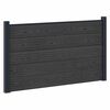 vidaXL Hek set 180 x 105 cm WPC en Aluminium Zwart