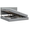 vidaXL Opslag bed met matras met opslag Lichtgrijs 200 x 200 cm Stof