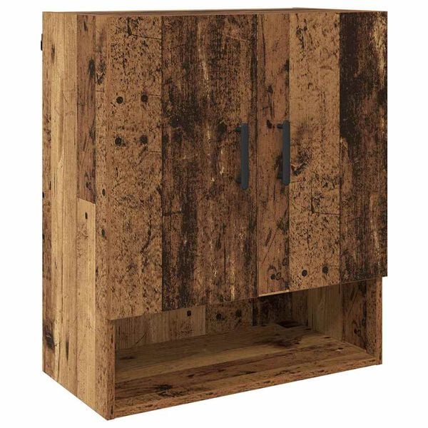 vidaXL Wandkast Wandgemonteerd Oudhout 60 x 31 x 70 cm Bewerkt hout