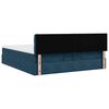 vidaXL Ottoman bed met matras 200x200 cm fluweel donkerblauw