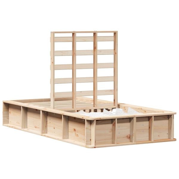 vidaXL Bedframe Bruin 90 x 200 cm Massief grenenhout