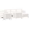 vidaXL 7-delige Loungeset massief grenenhout wit